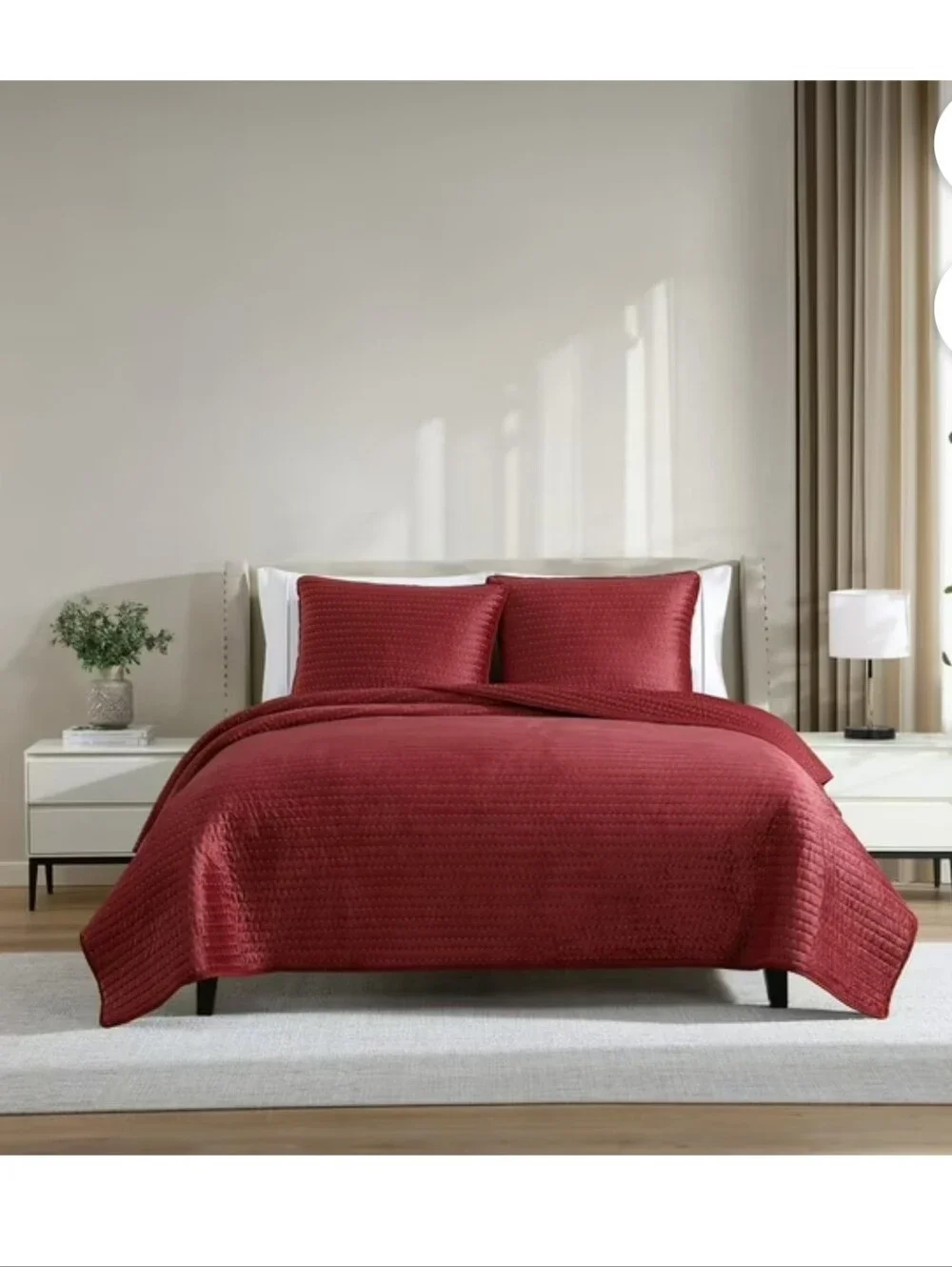 NWT Lenox Quilt & Sham Set (Red)